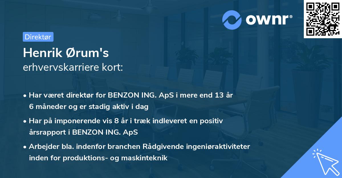 Henrik Ørum's erhvervskarriere kort