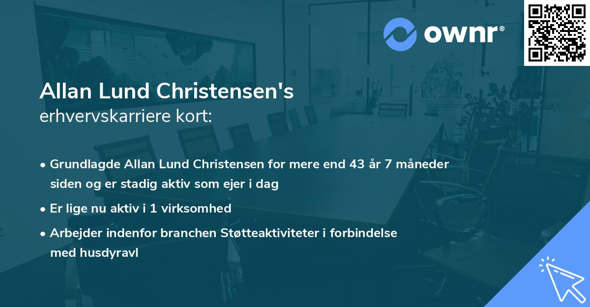 Allan Lund Christensen's erhvervskarriere kort