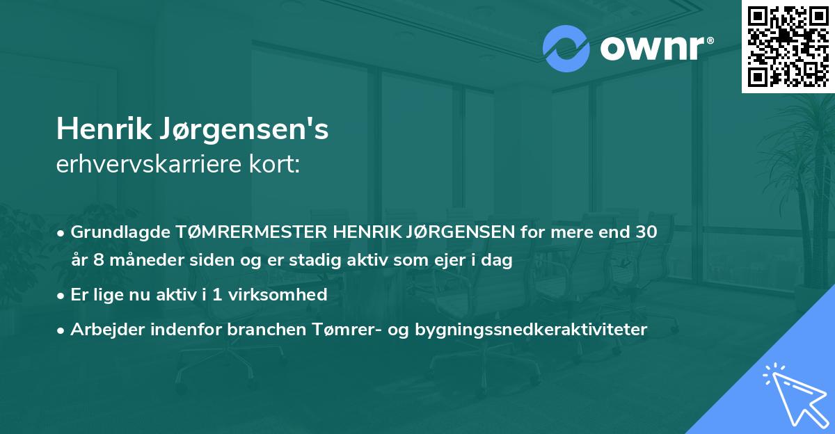 Henrik Jørgensen's erhvervskarriere kort