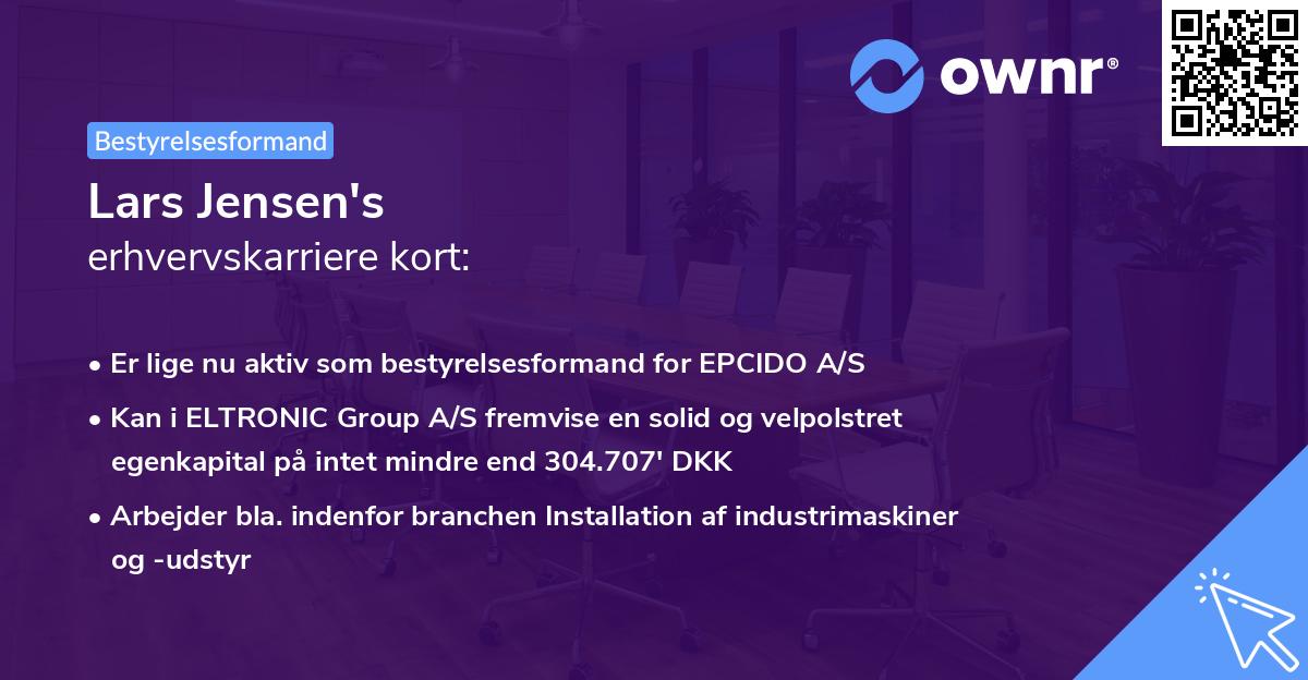 Lars Jensen's erhvervskarriere kort