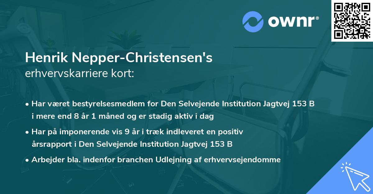 Henrik Nepper-Christensen's erhvervskarriere kort