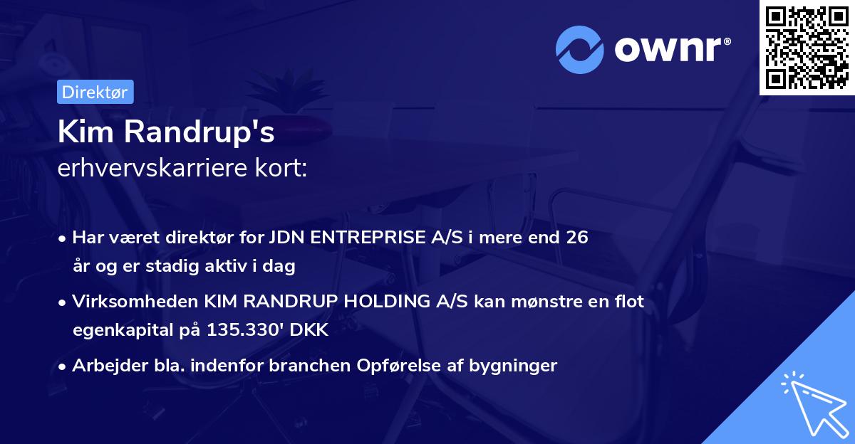 Kim Randrup's erhvervskarriere kort