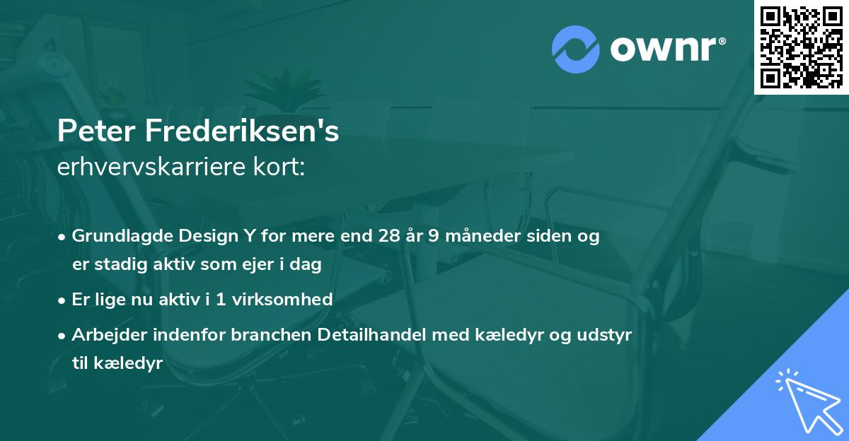 Peter Frederiksen's erhvervskarriere kort