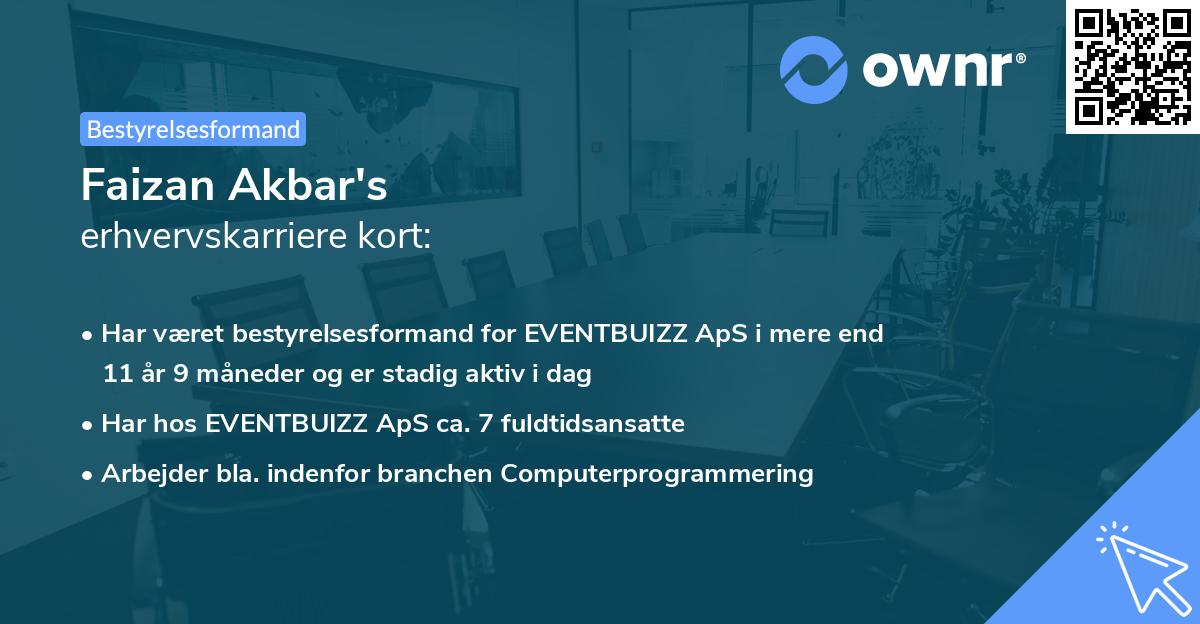 Faizan Akbar's erhvervskarriere kort