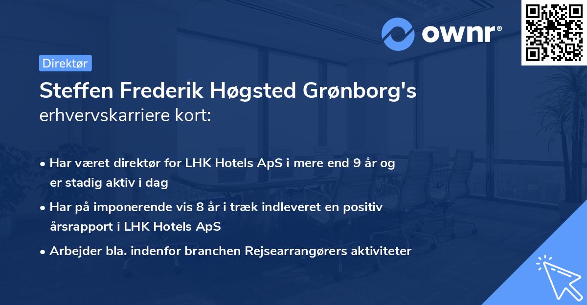 Steffen Frederik Høgsted Grønborg's erhvervskarriere kort