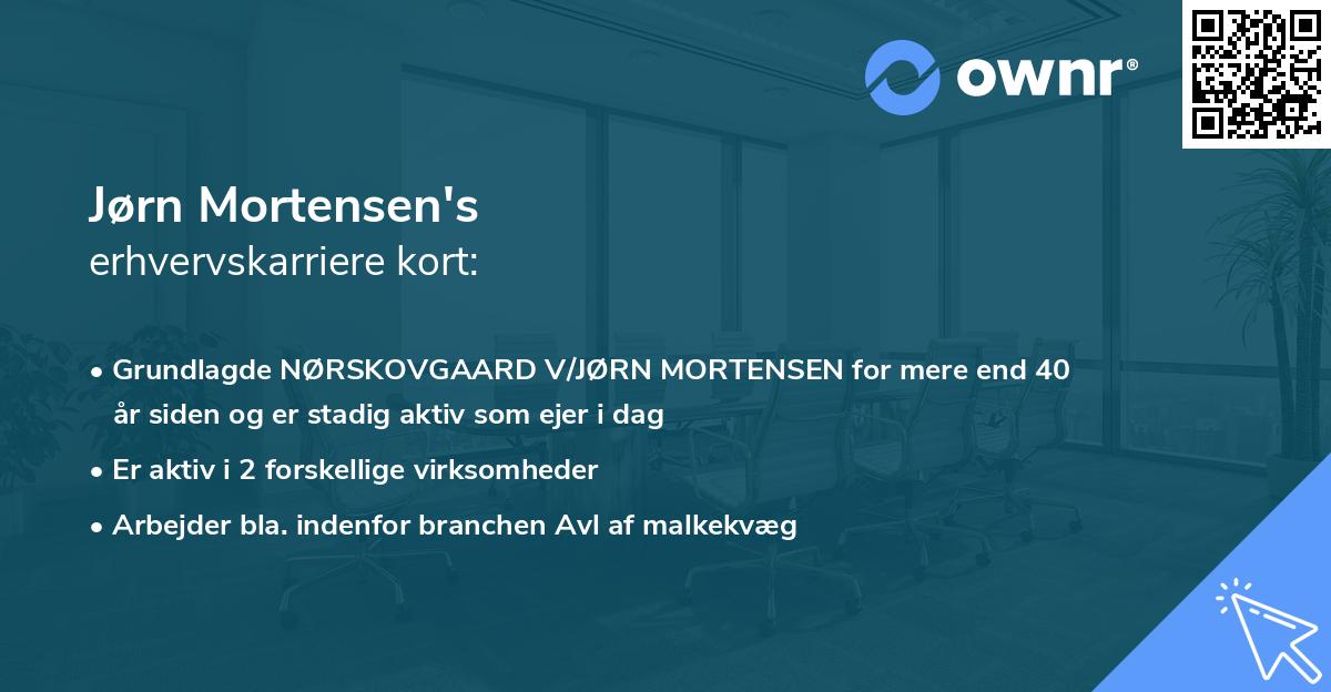 Jørn Mortensen's erhvervskarriere kort