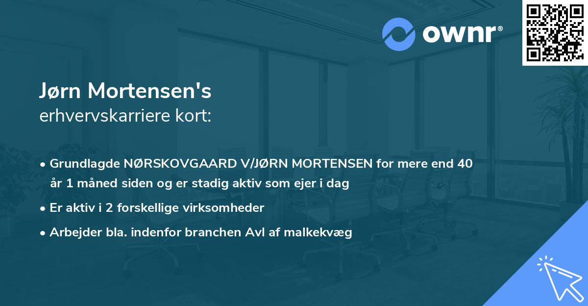 Jørn Mortensen's erhvervskarriere kort