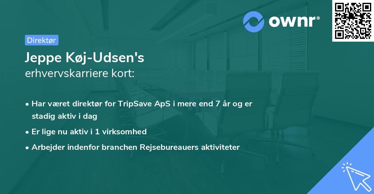 Jeppe Køj-Udsen's erhvervskarriere kort