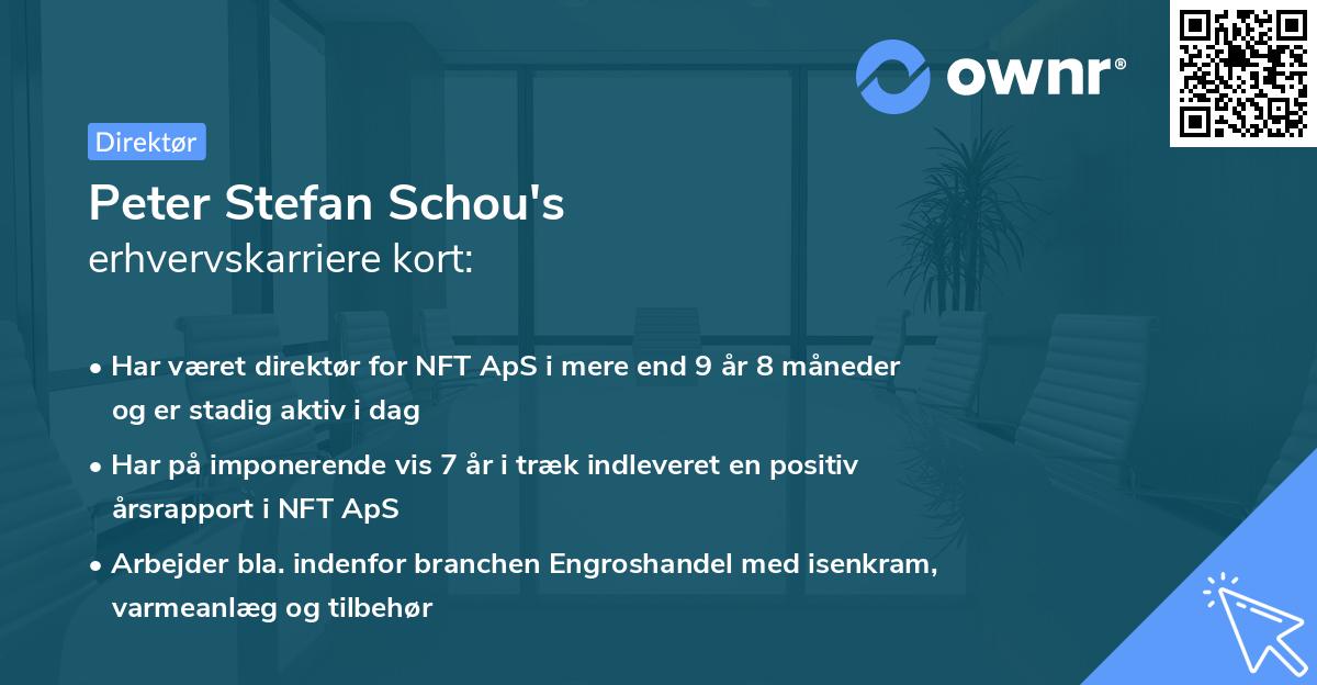 Peter Stefan Schou's erhvervskarriere kort