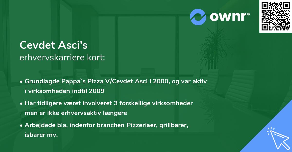 Cevdet Asci's erhvervskarriere kort