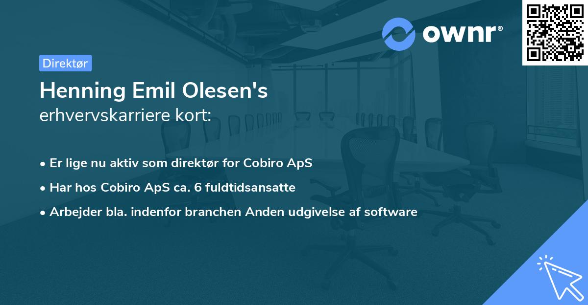 Henning Emil Olesen's erhvervskarriere kort