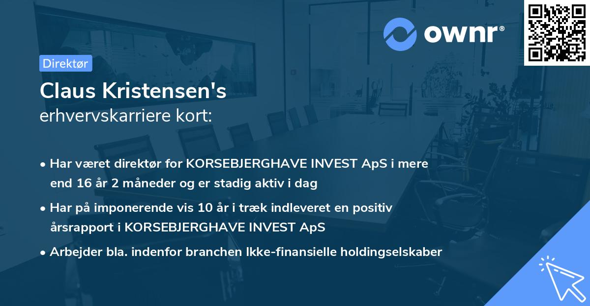 Claus Kristensen's erhvervskarriere kort