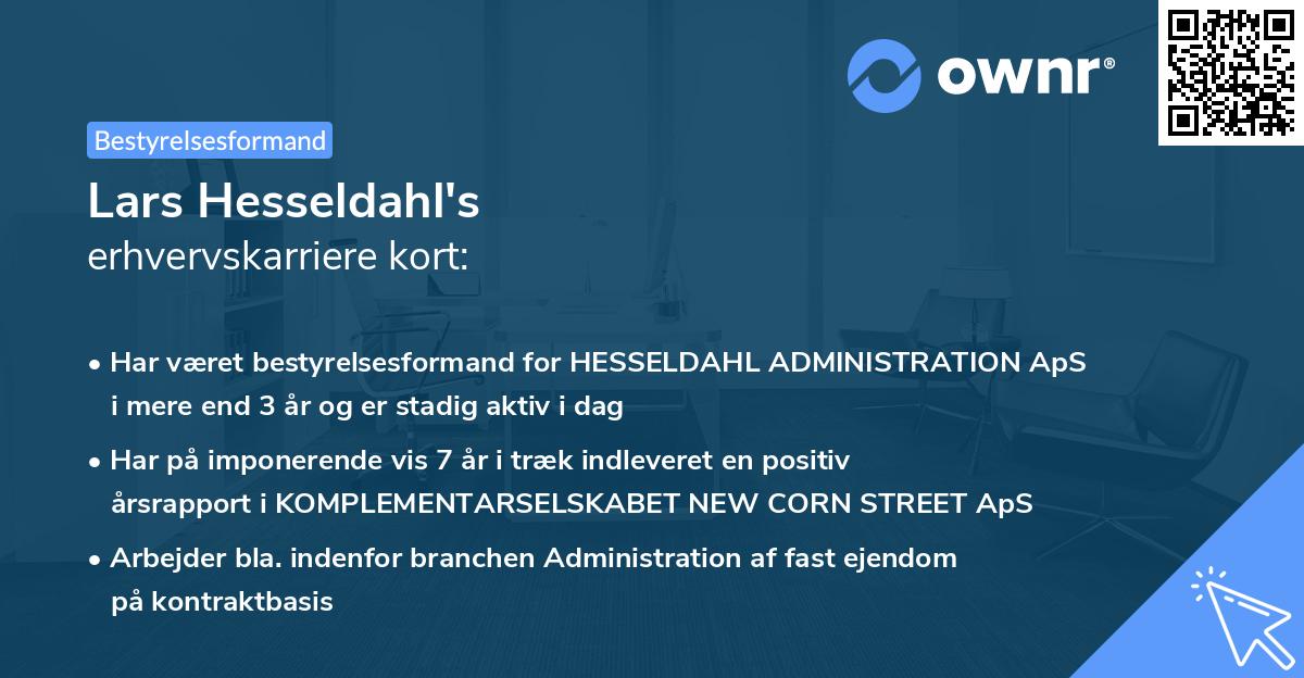 Lars Hesseldahl's erhvervskarriere kort