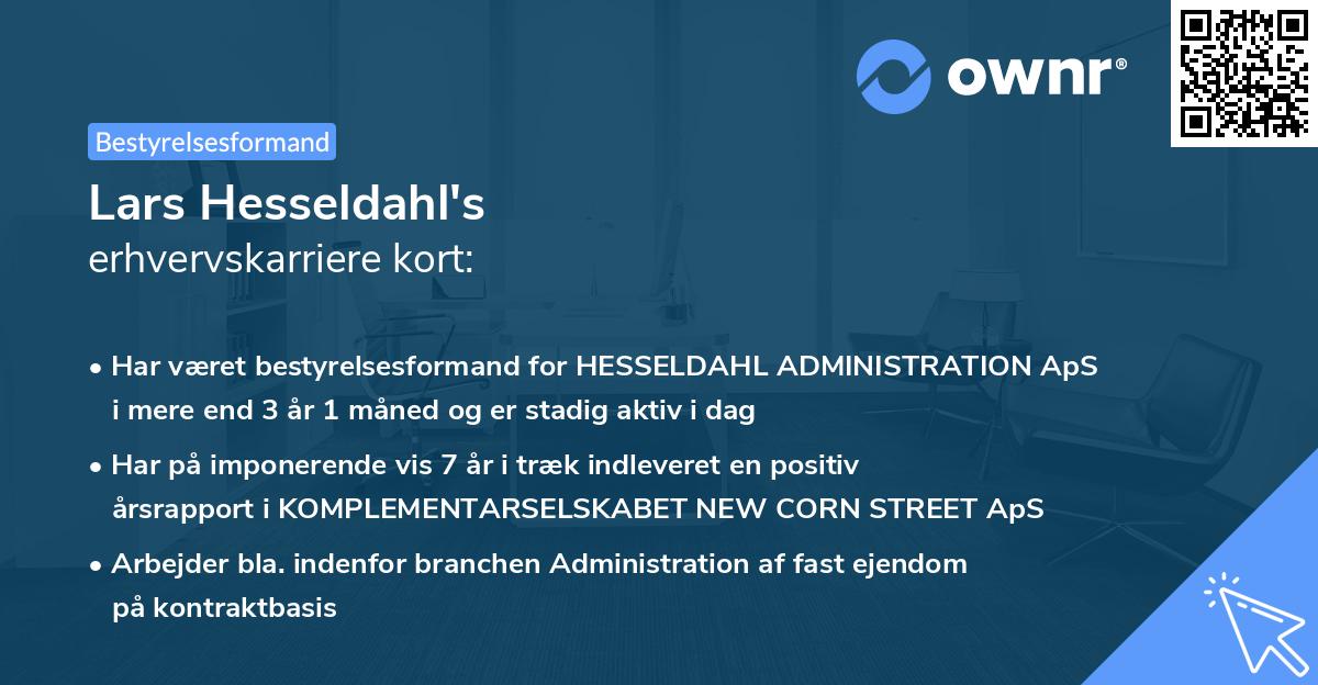 Lars Hesseldahl's erhvervskarriere kort