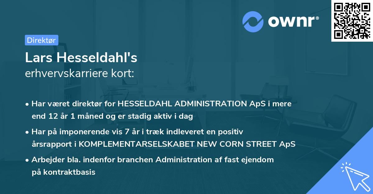 Lars Hesseldahl's erhvervskarriere kort