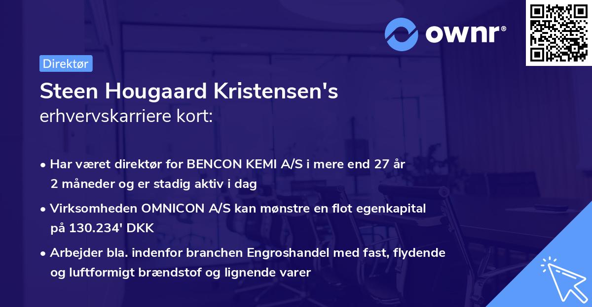 Steen Hougaard Kristensen's erhvervskarriere kort