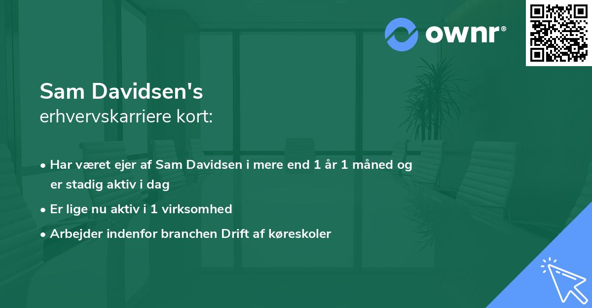 Sam Davidsen's erhvervskarriere kort