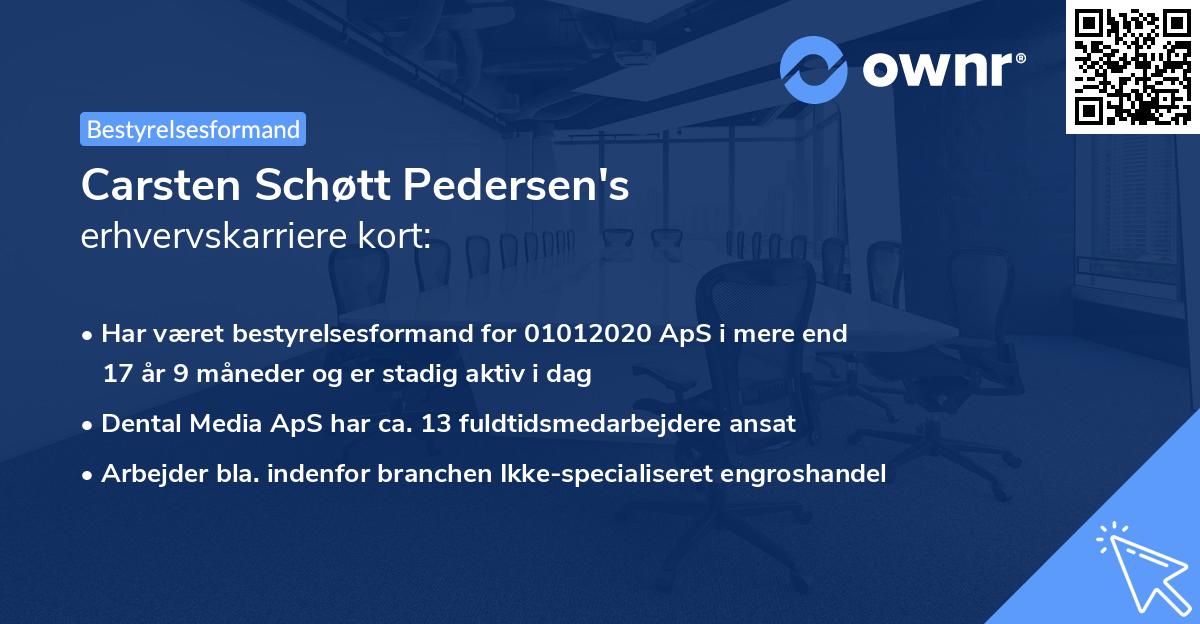 Carsten Schøtt Pedersen's erhvervskarriere kort