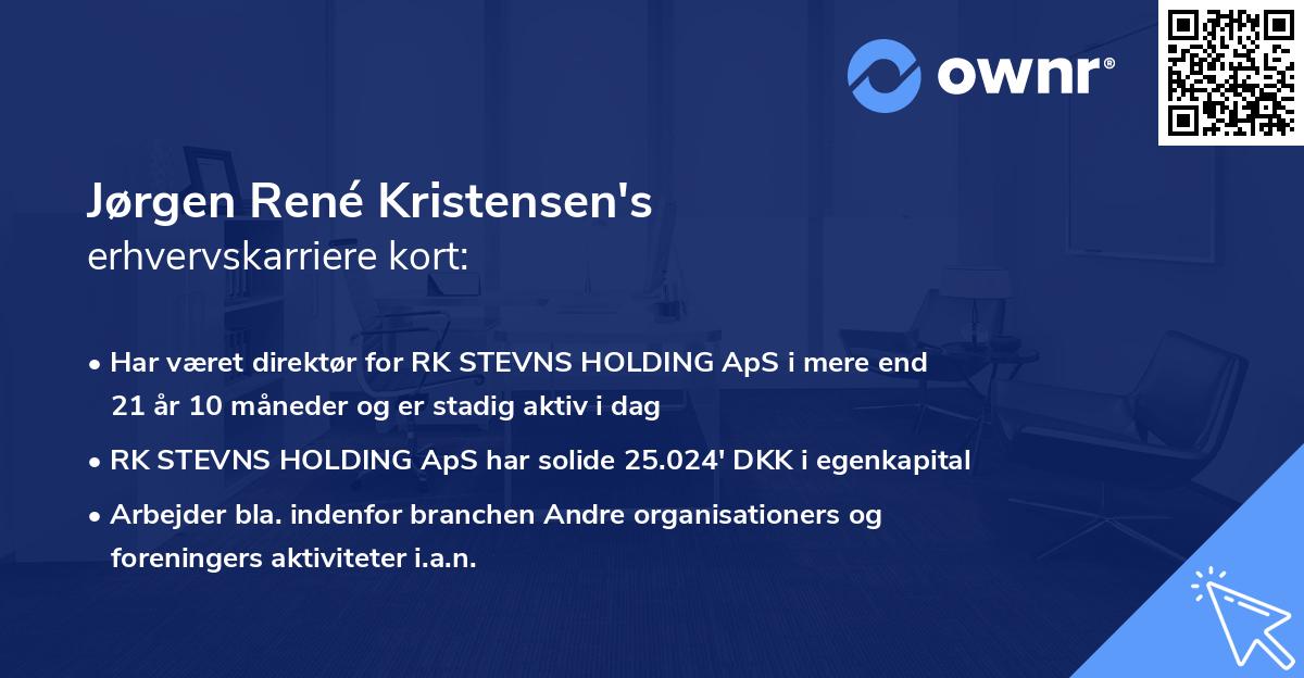 Jørgen René Kristensen's erhvervskarriere kort