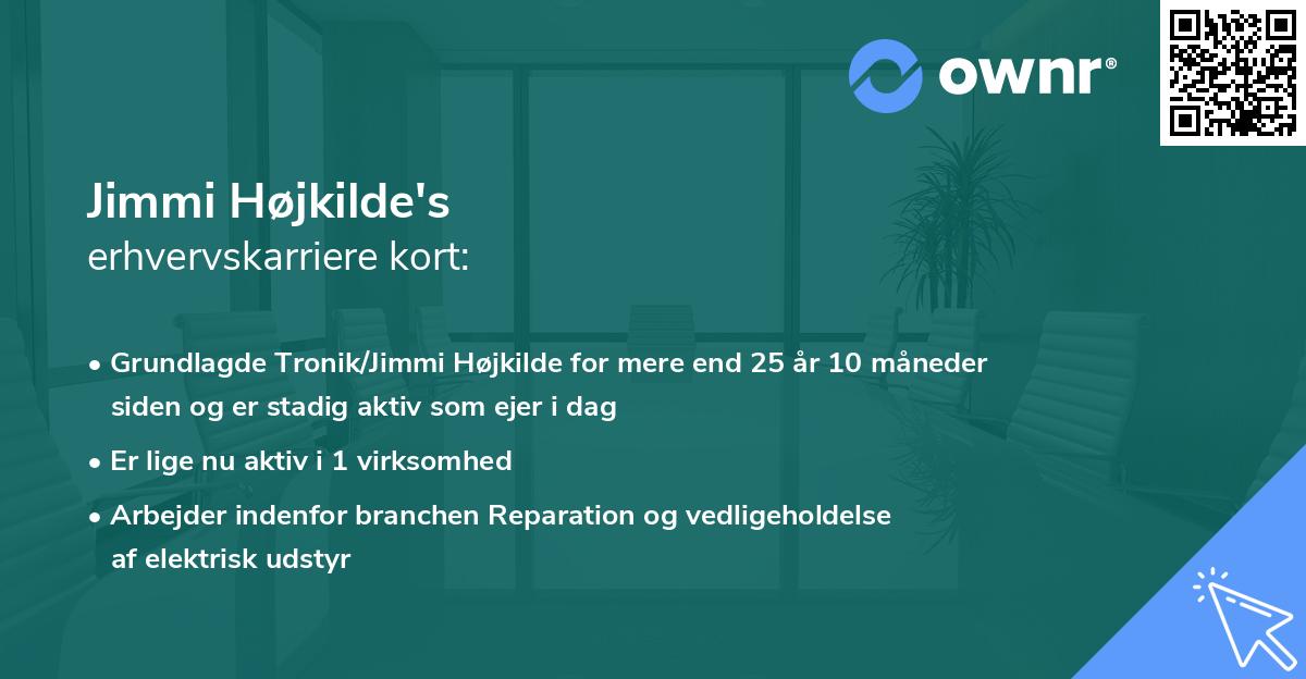 Jimmi Højkilde's erhvervskarriere kort