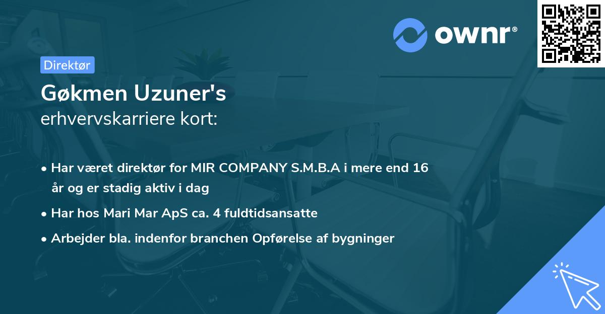 Gøkmen Uzuner's erhvervskarriere kort