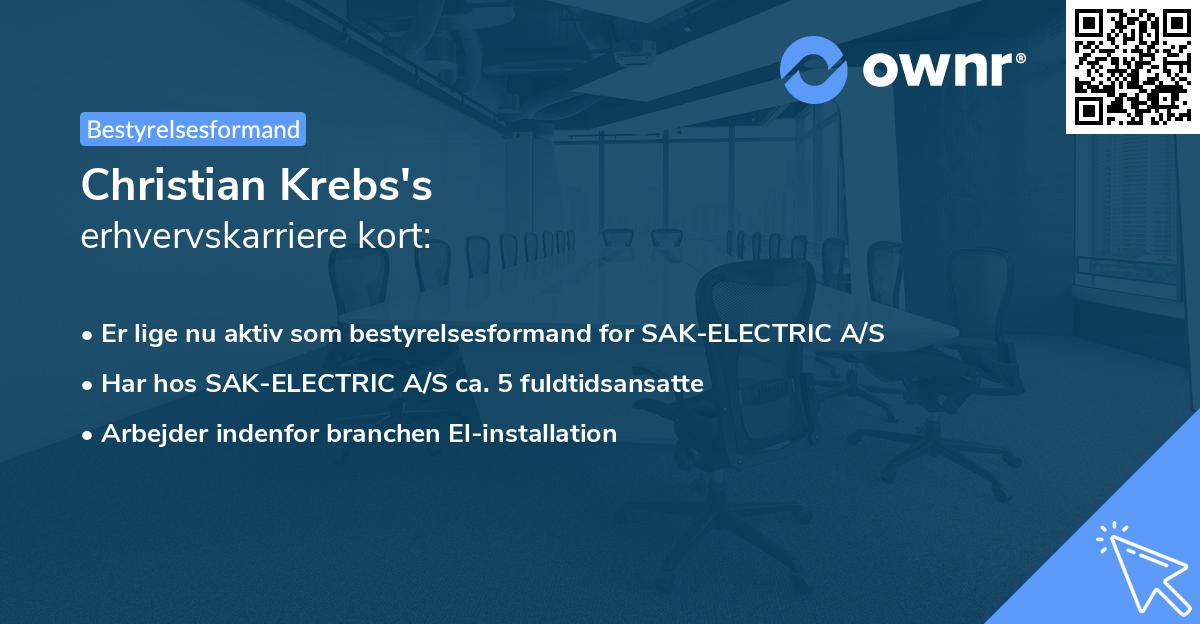 Christian Krebs's erhvervskarriere kort