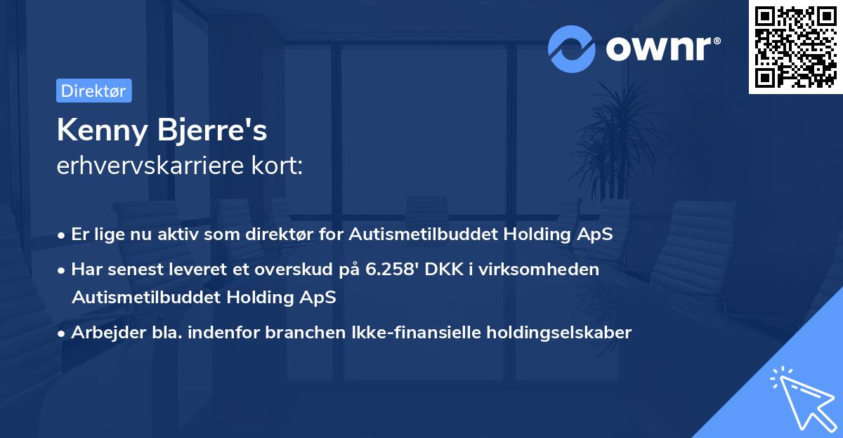 Kenny Bjerre's erhvervskarriere kort