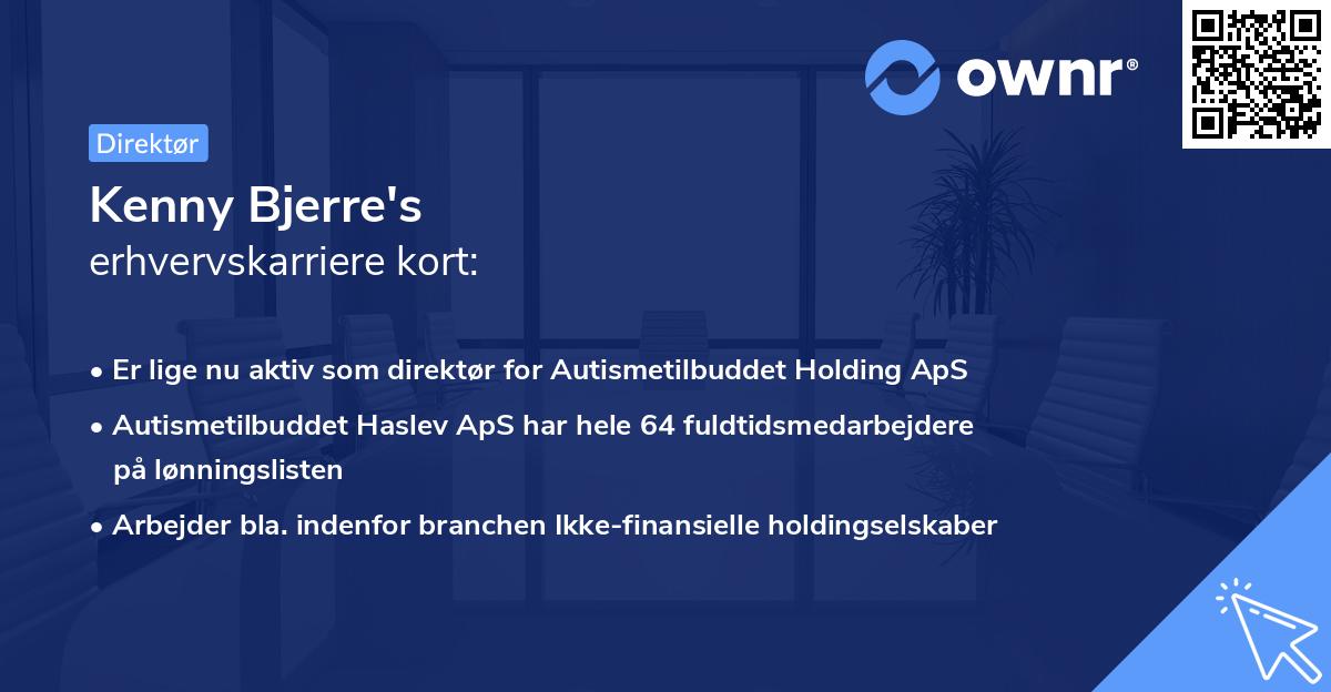 Kenny Bjerre's erhvervskarriere kort