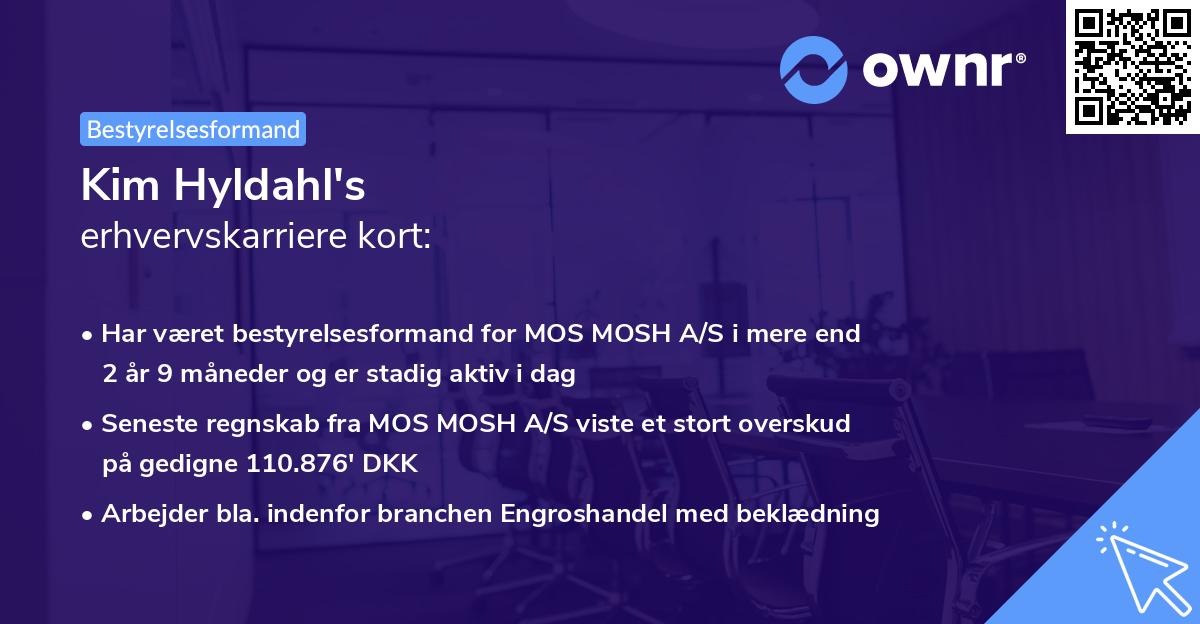 Kim Hyldahl's erhvervskarriere kort