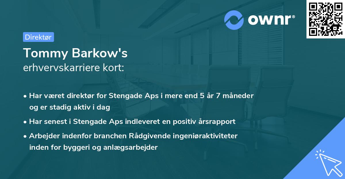Tommy Barkow's erhvervskarriere kort