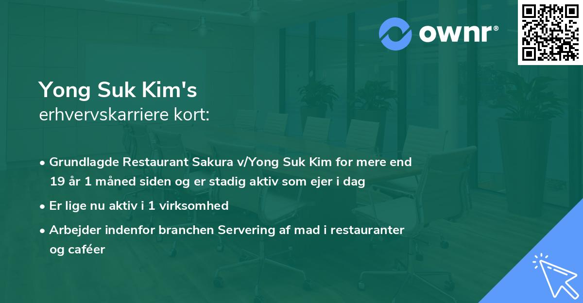 Yong Suk Kim's erhvervskarriere kort