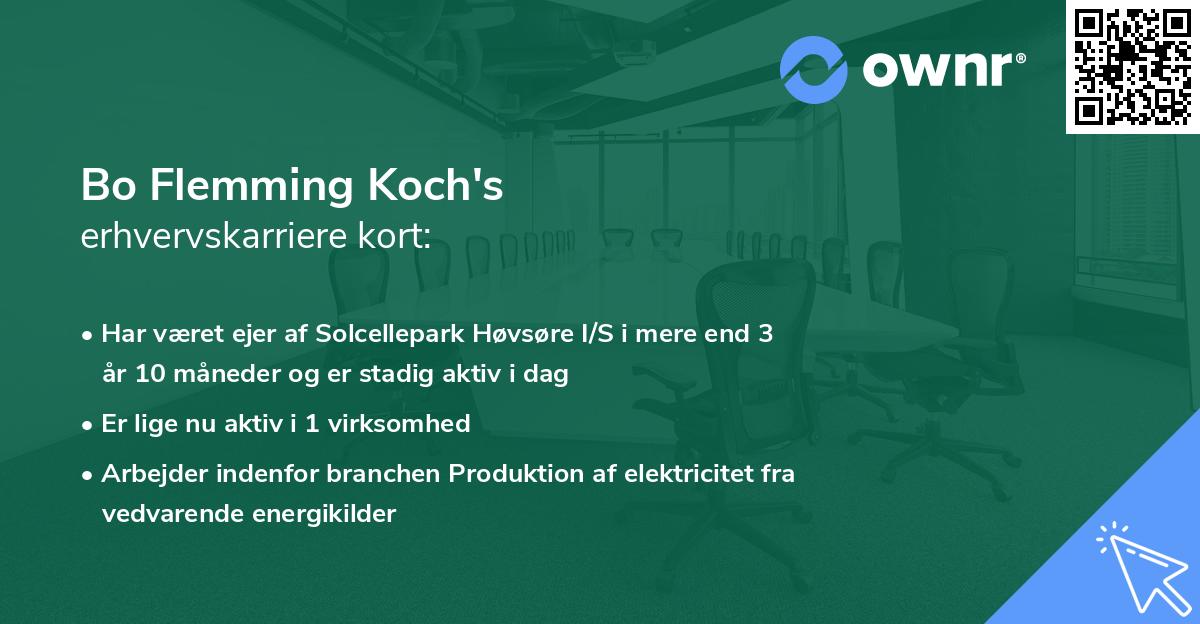 Bo Flemming Koch's erhvervskarriere kort