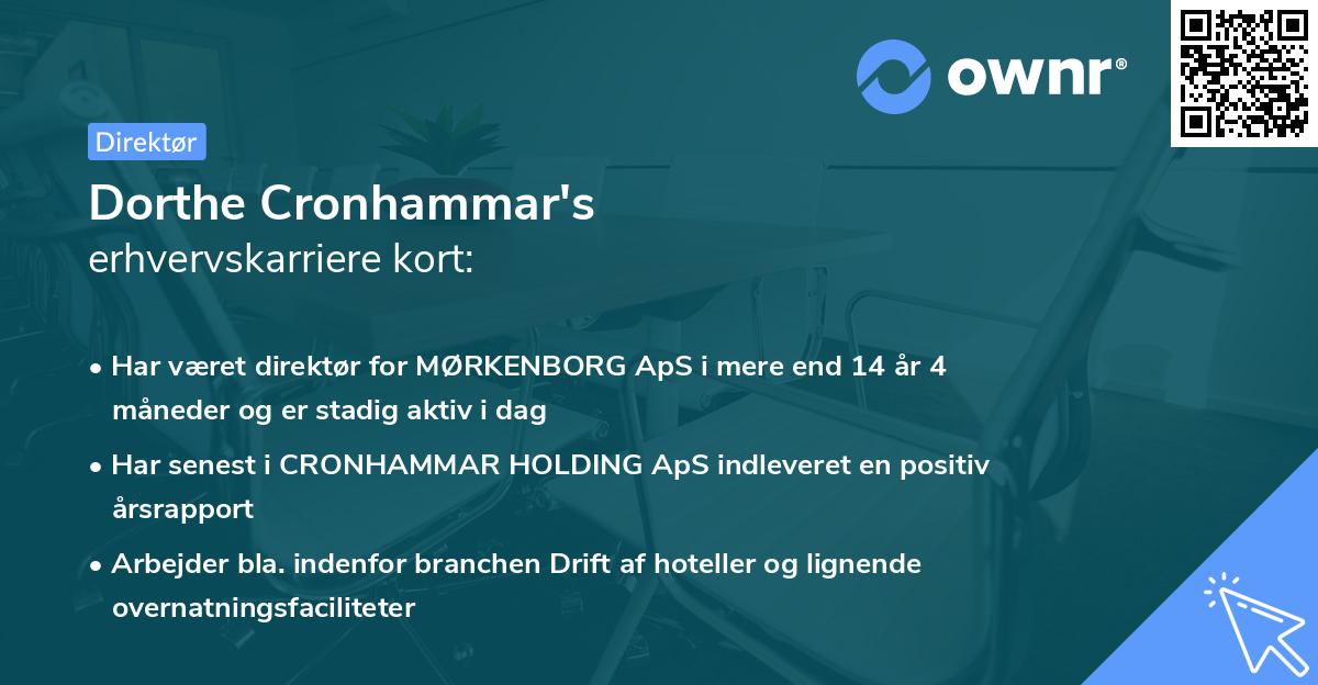 Dorthe Cronhammar's erhvervskarriere kort