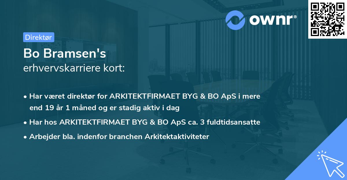 Bo Bramsen's erhvervskarriere kort