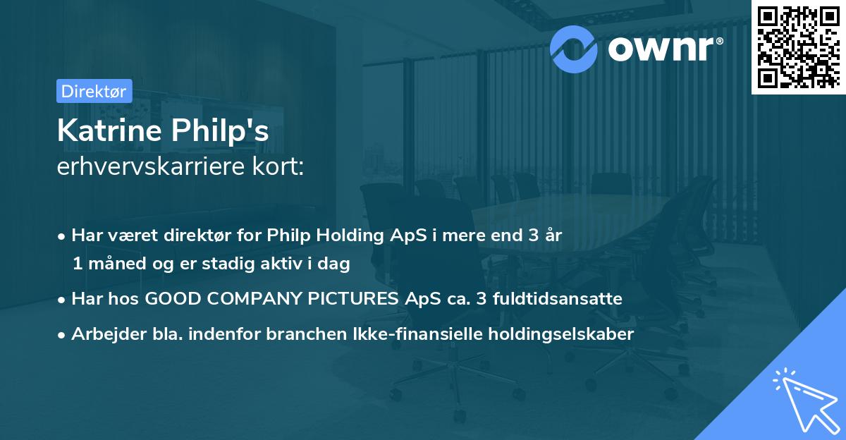 Katrine Philp's erhvervskarriere kort