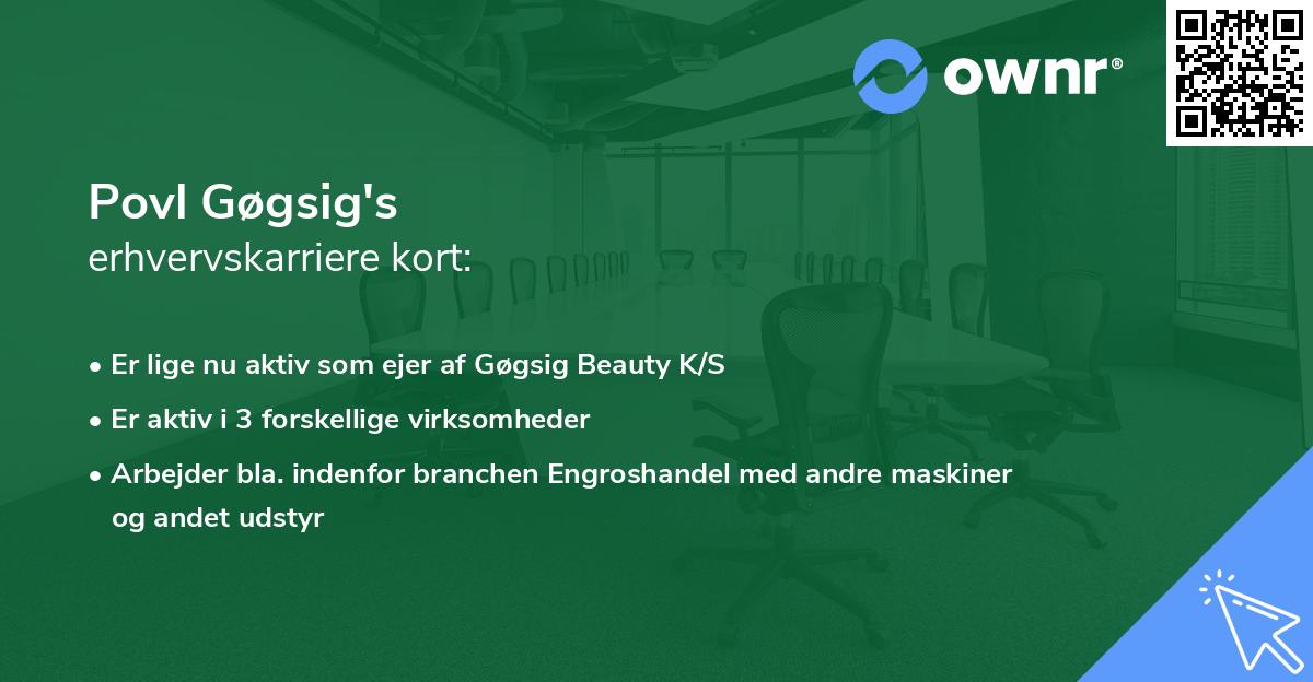 Povl Gøgsig's erhvervskarriere kort