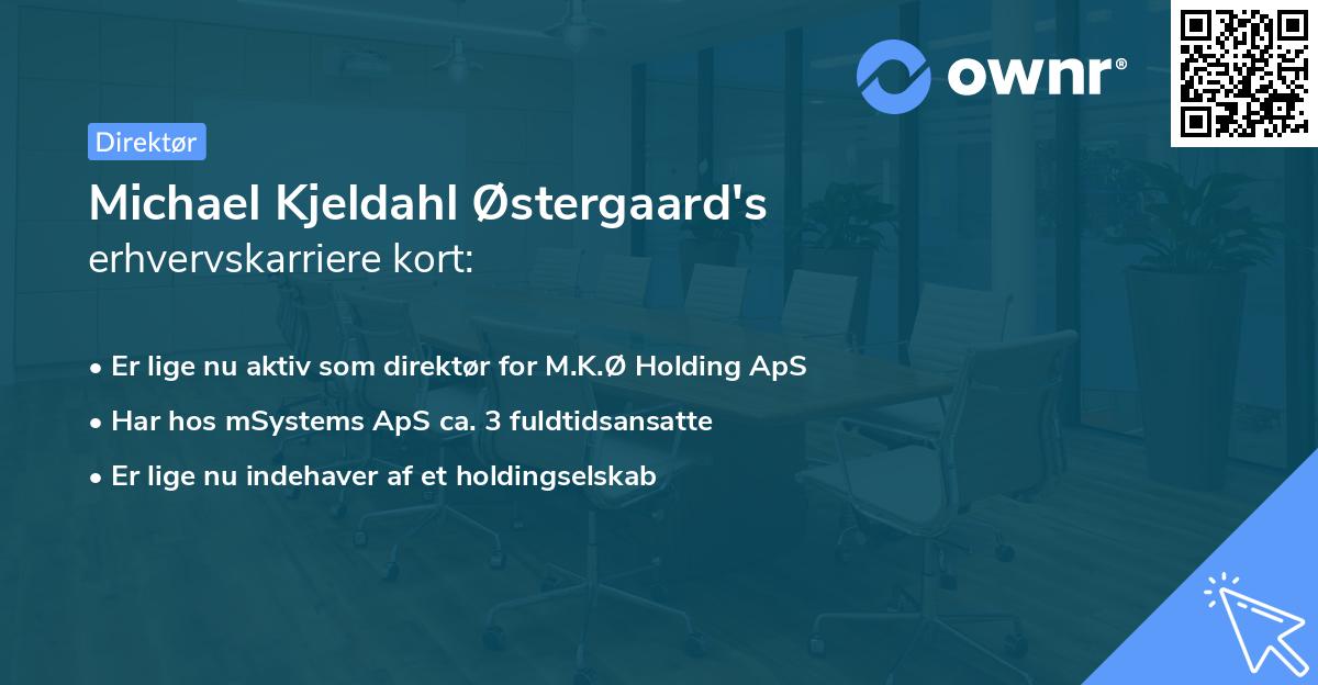 Michael Kjeldahl Østergaard's erhvervskarriere kort