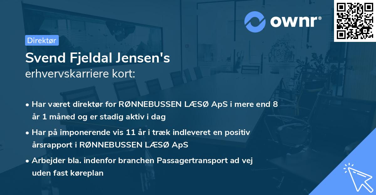 Svend Fjeldal Jensen's erhvervskarriere kort