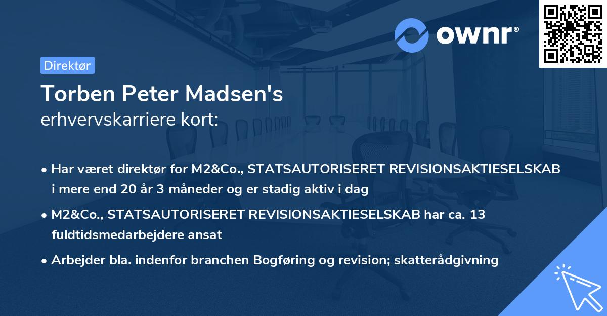 Torben Peter Madsen's erhvervskarriere kort