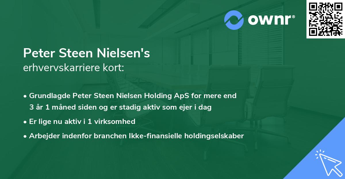 Peter Steen Nielsen's erhvervskarriere kort