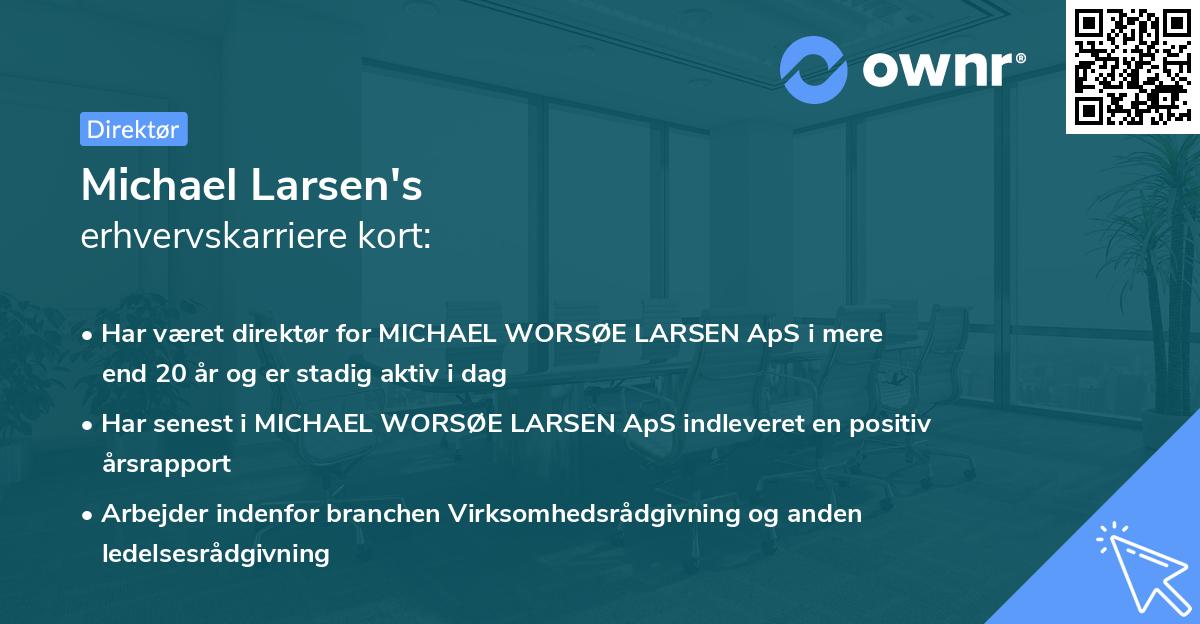 Michael Larsen's erhvervskarriere kort