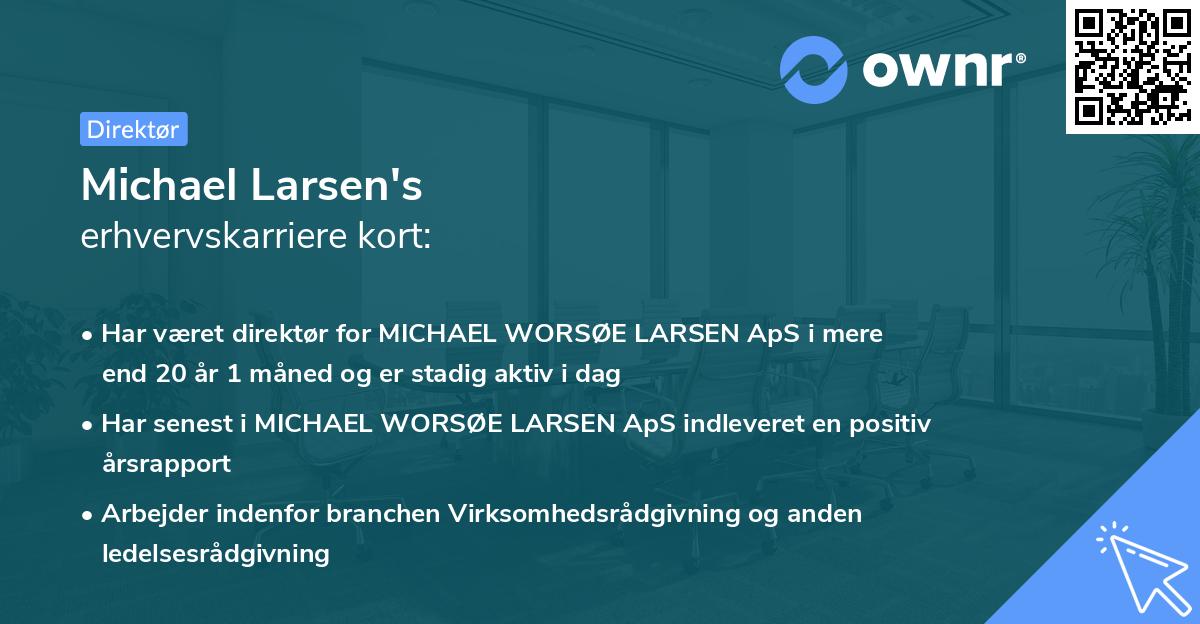 Michael Larsen's erhvervskarriere kort