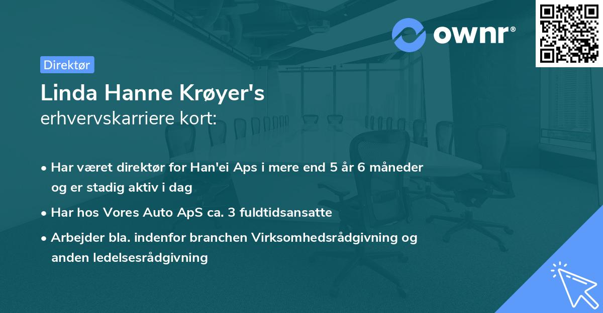 Linda Hanne Krøyer's erhvervskarriere kort