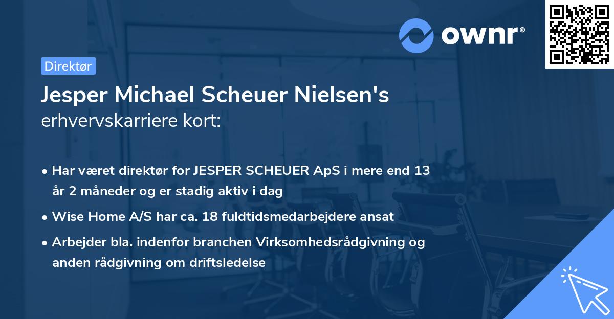 Jesper Michael Scheuer Nielsen's erhvervskarriere kort