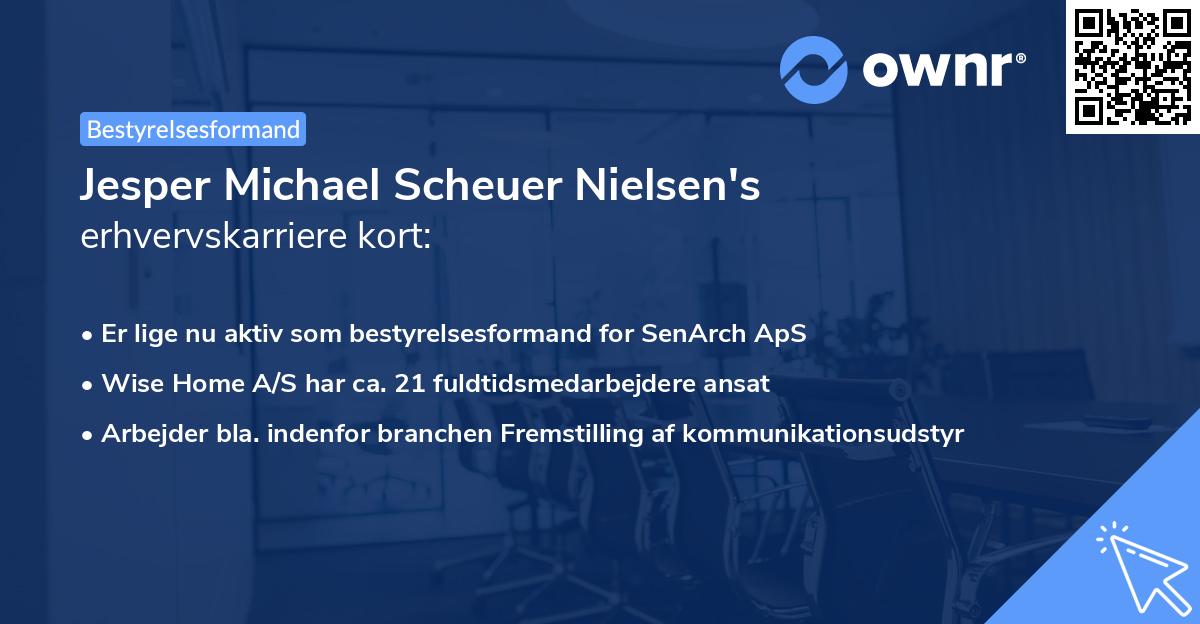 Jesper Michael Scheuer Nielsen's erhvervskarriere kort