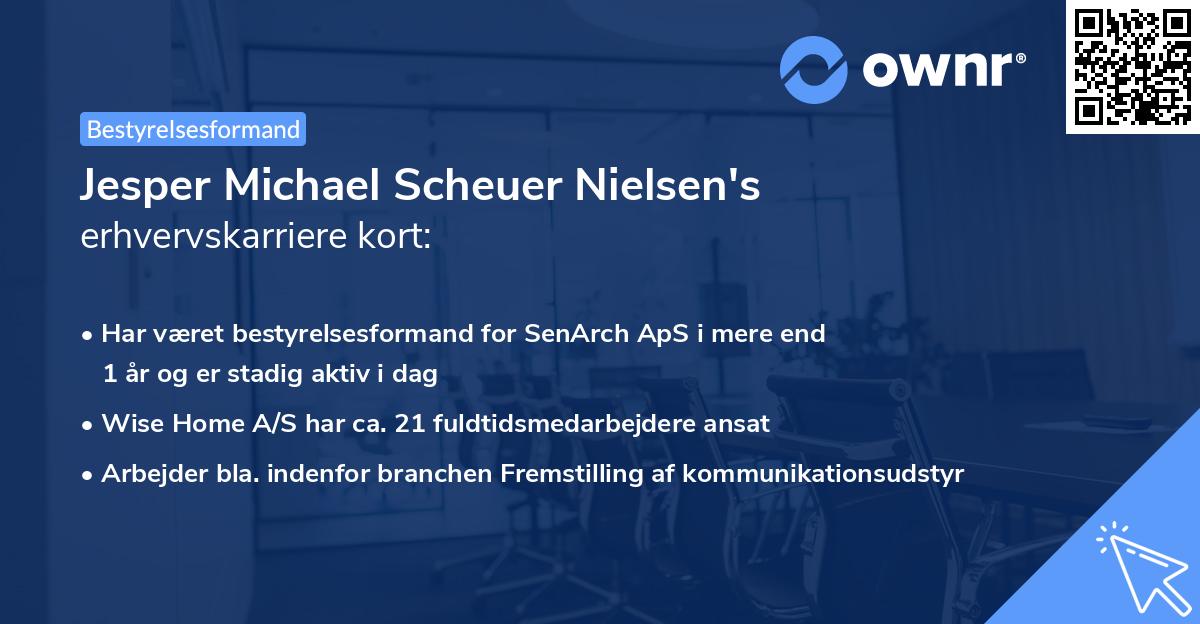 Jesper Michael Scheuer Nielsen's erhvervskarriere kort