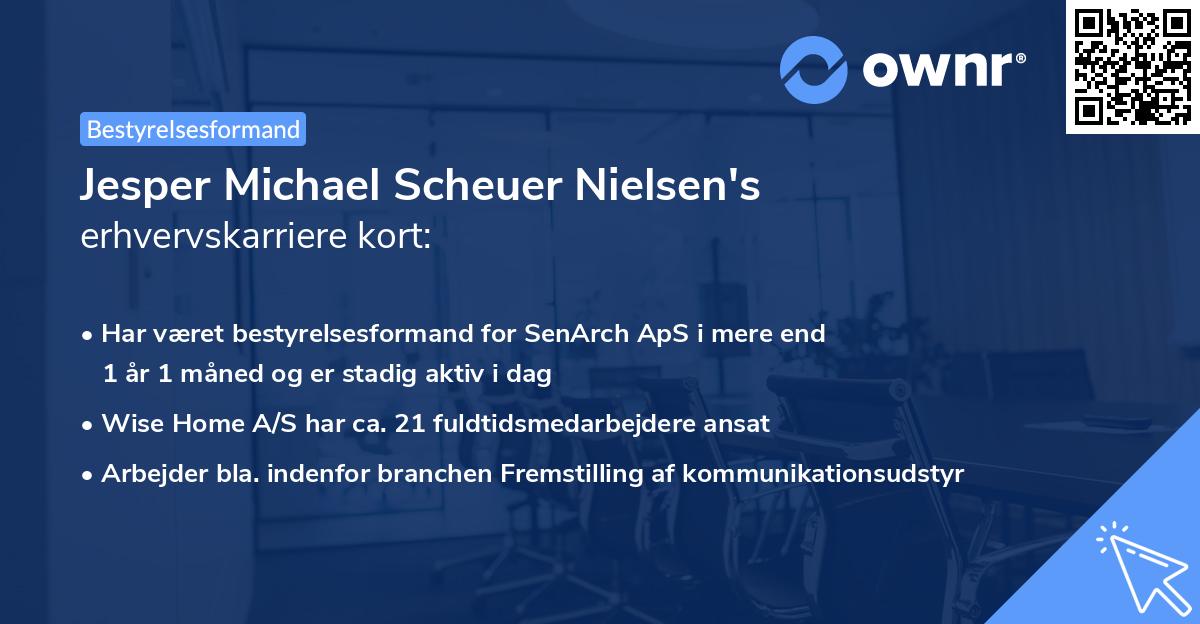 Jesper Michael Scheuer Nielsen's erhvervskarriere kort