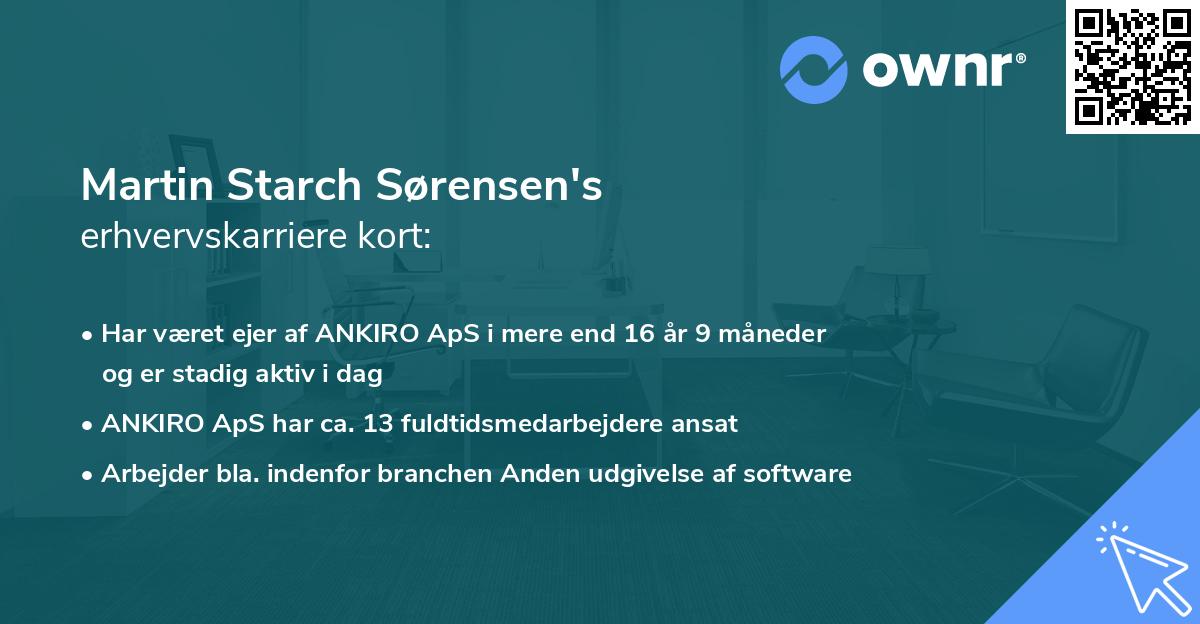 Martin Starch Sørensen's erhvervskarriere kort