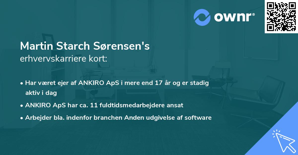 Martin Starch Sørensen's erhvervskarriere kort