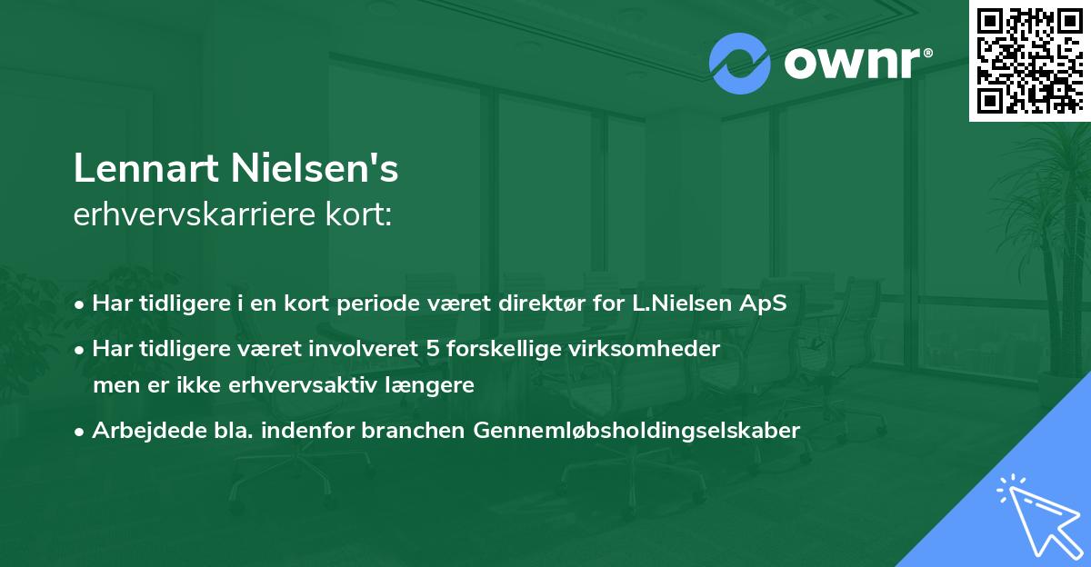 Lennart Nielsen's erhvervskarriere kort